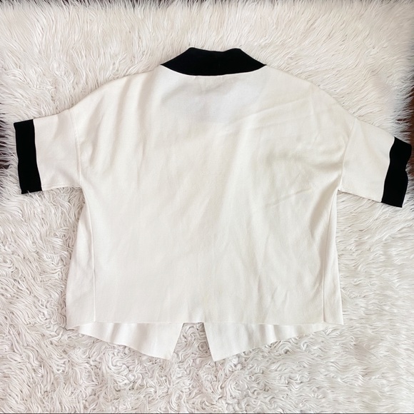 MaxMara Split Front Cropped Light Sweater - Picture 6 of 6